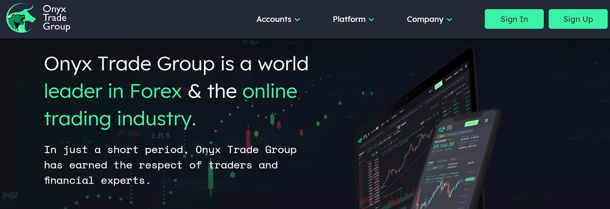 Onyx Trade Group home page