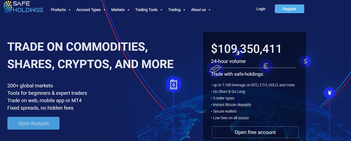 Safe Holdings homepage